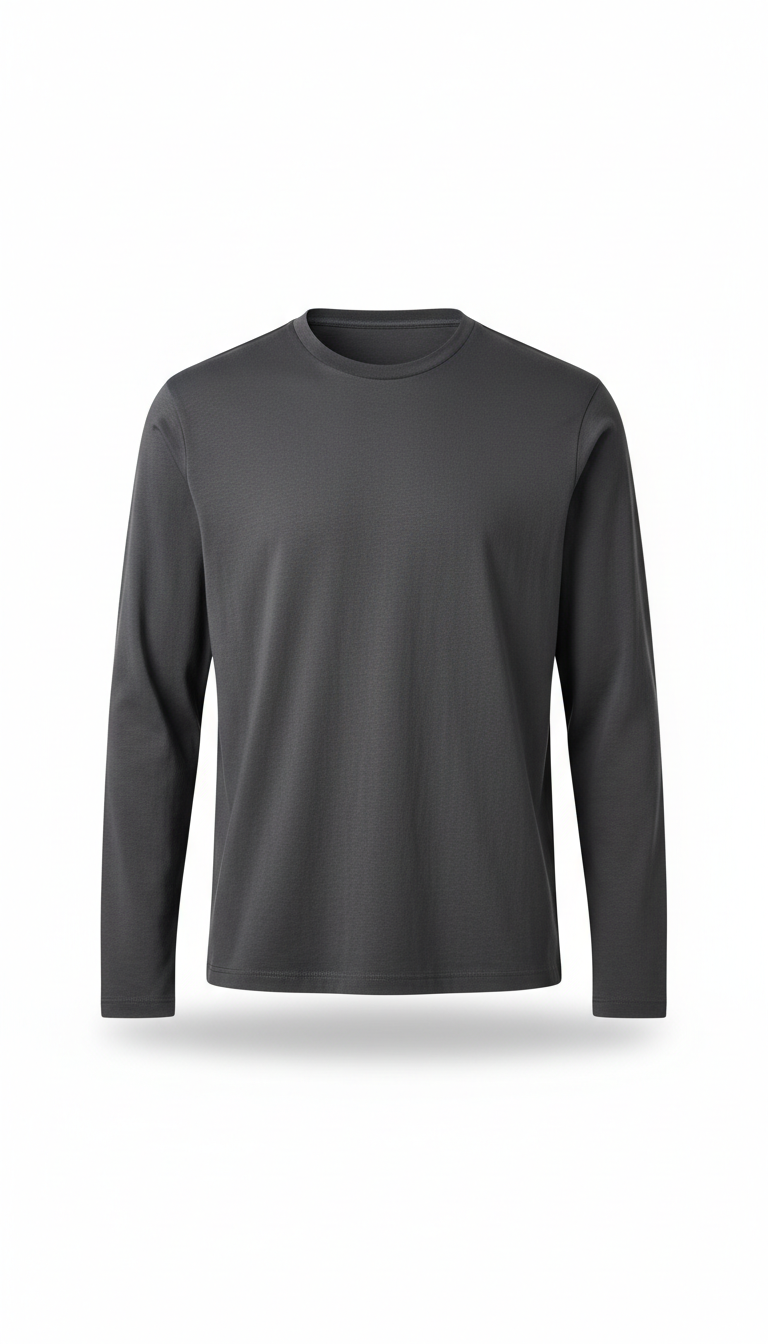 MISBRAND demo men's premium long sleeve T-shirt - Charcoal Gray