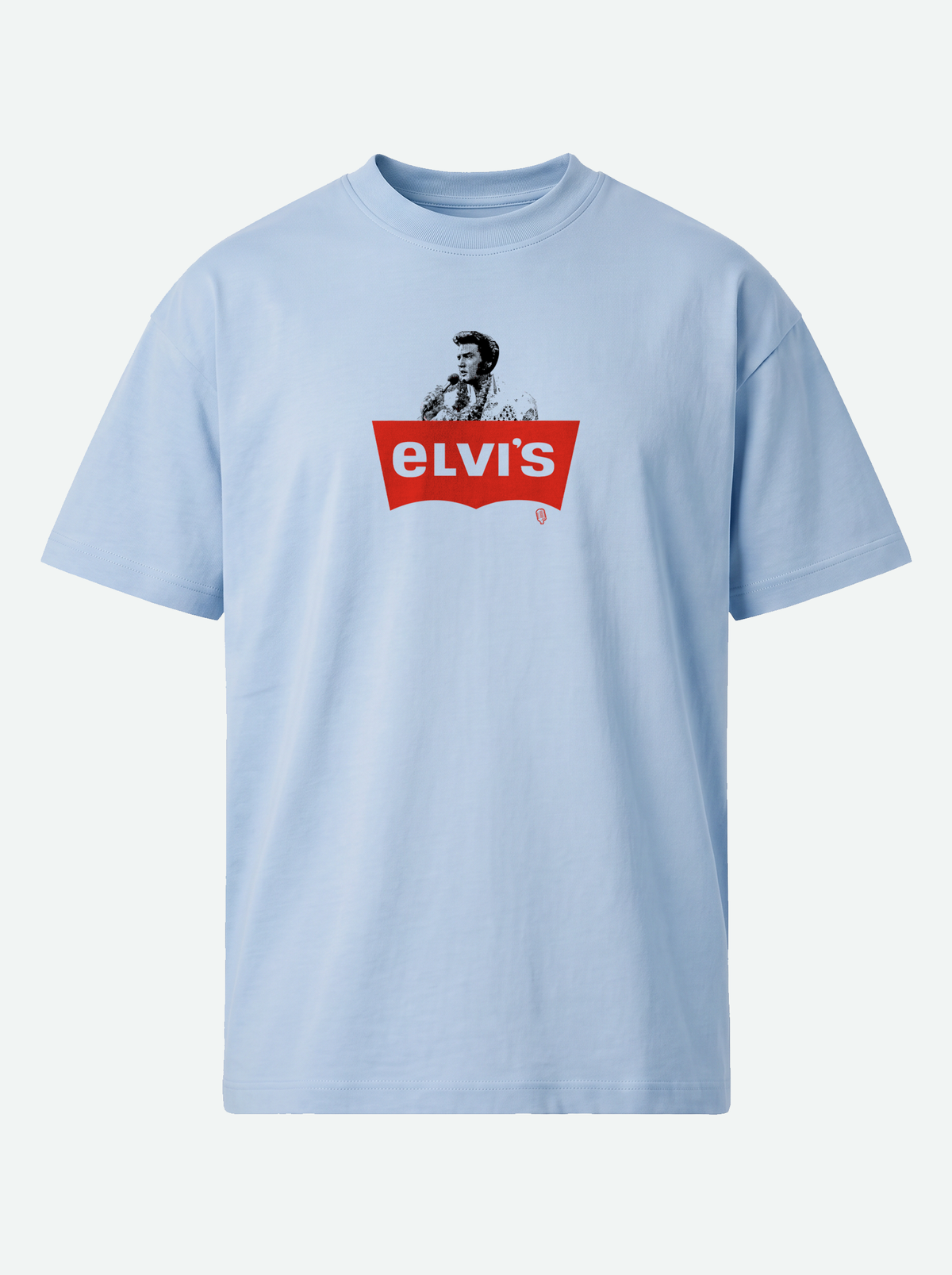 ELVI'S? or LEVI'S? Premium Unisex T-Shirt - Light Blue