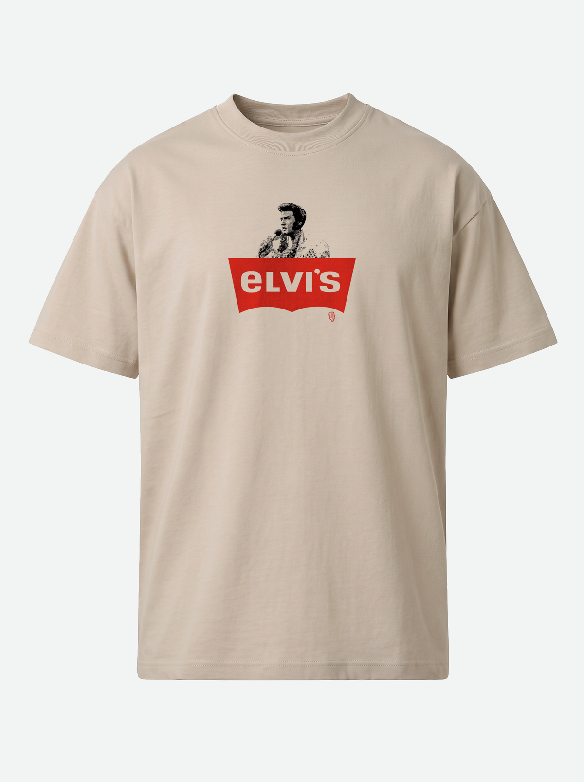 ELVI'S? or LEVI'S? Premium Unisex T-Shirt - Sand