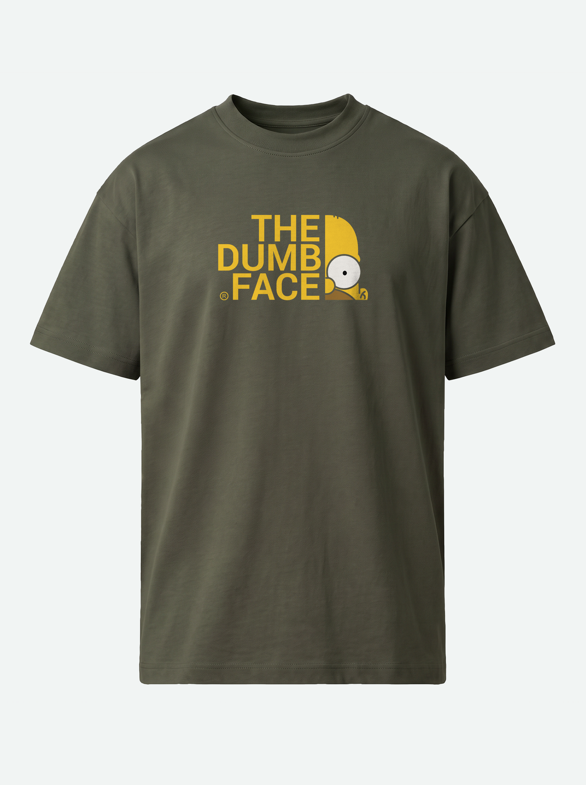 THE DUMB FACE Premium Unisex T-Shirt - Militar Green