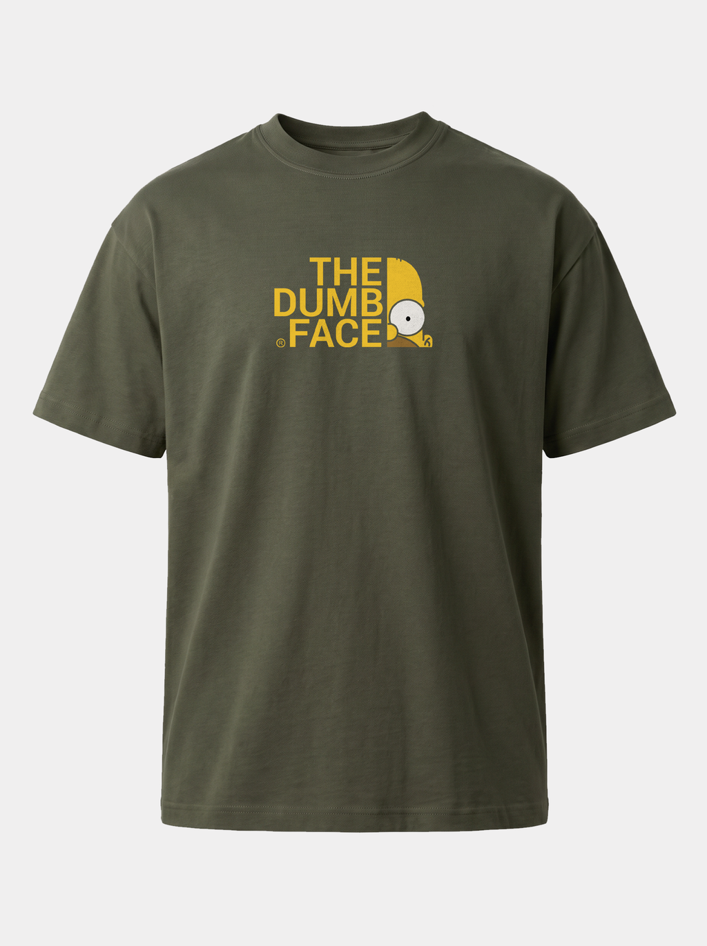 THE DUMB FACE Premium Unisex T-Shirt - Militar Green