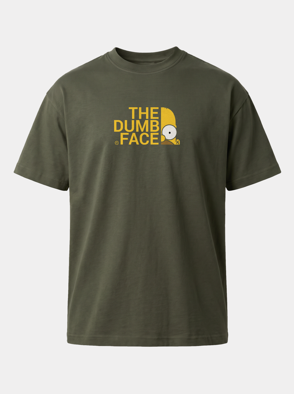 THE DUMB FACE Premium Unisex T-Shirt - Militar Green