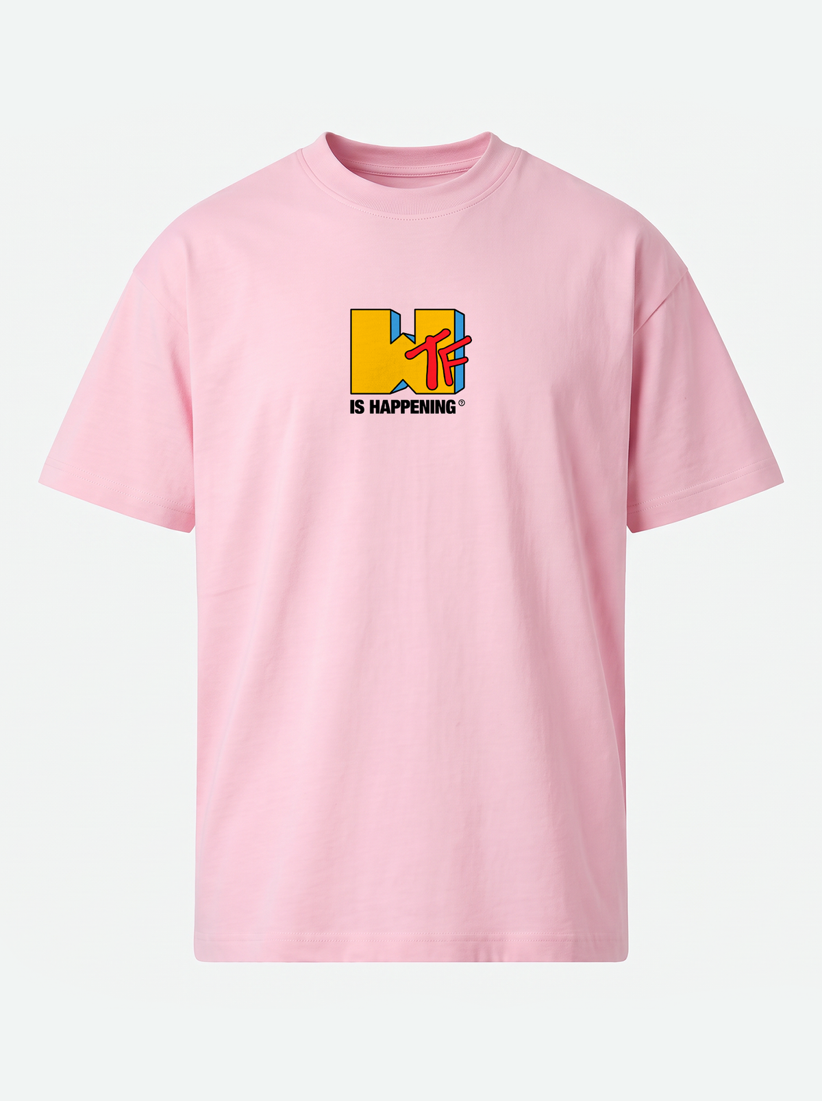 WTF IS HAPPENing? Premium Unisex T-Shirt - Light Pink