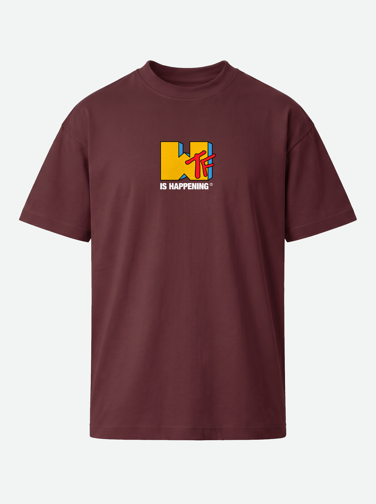 WTF IS HAPPENing? Premium Unisex T-Shirt - Maroon
