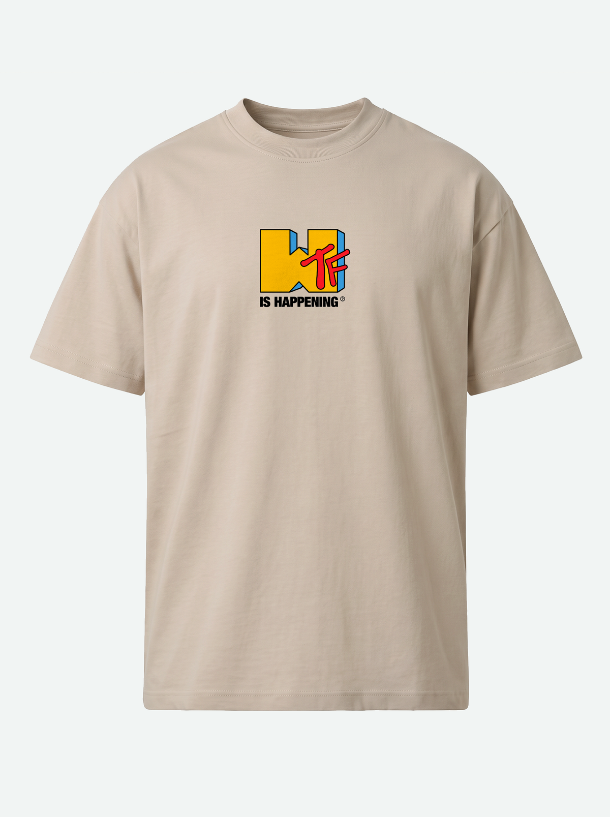 WTF IS HAPPENing? Premium Unisex T-Shirt - Sand