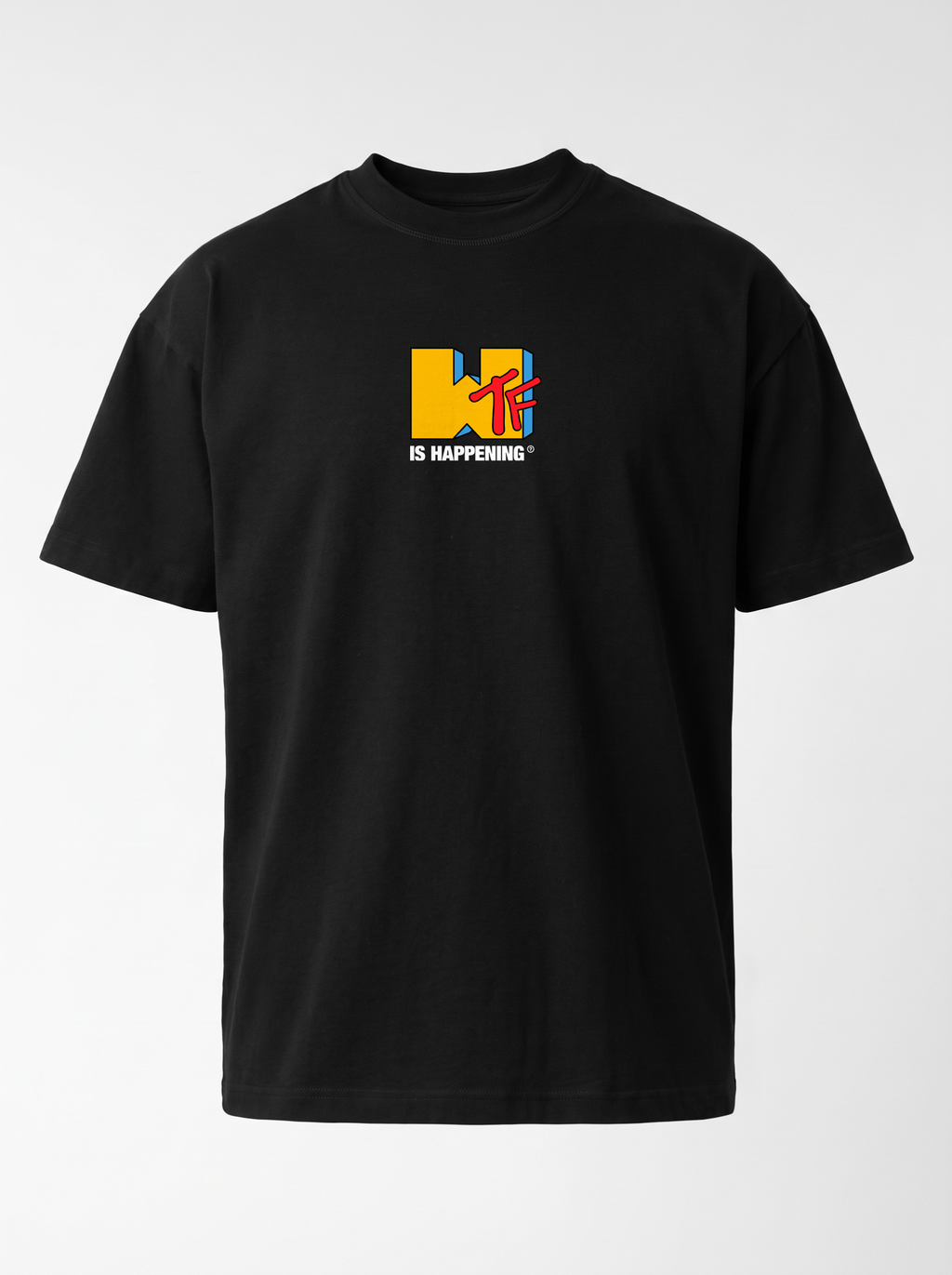 WTF IS HAPPENing? Premium Unisex T-Shirt - Black