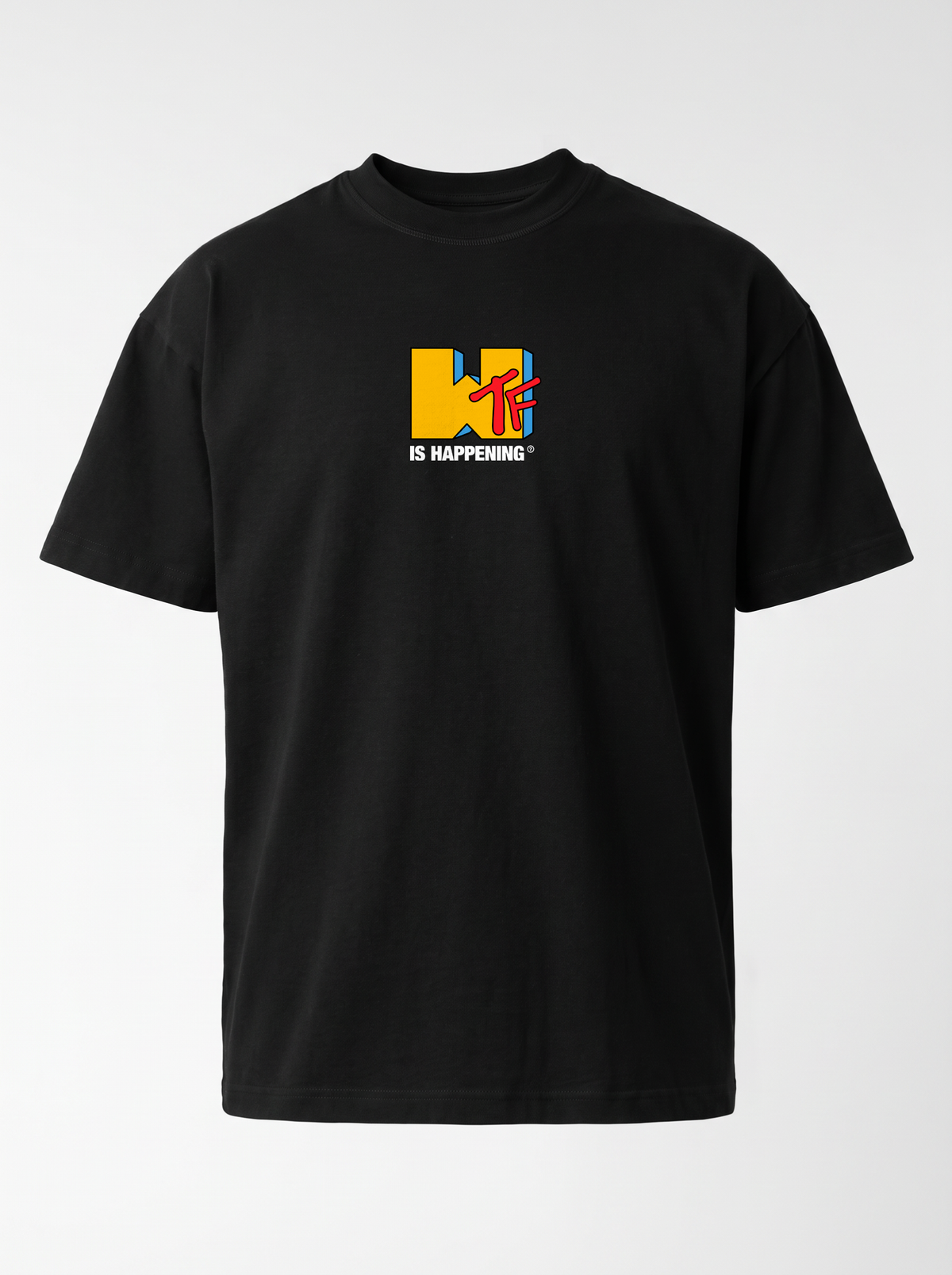 WTF IS HAPPENing? Premium Unisex T-Shirt - Black