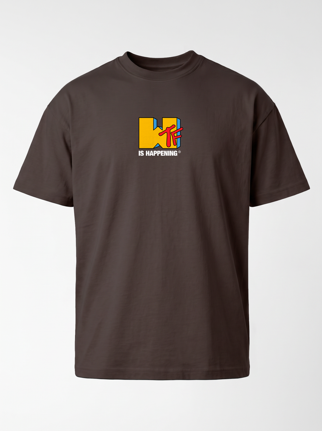 WTF IS HAPPENing? Premium Unisex T-Shirt - Dark Chocolate