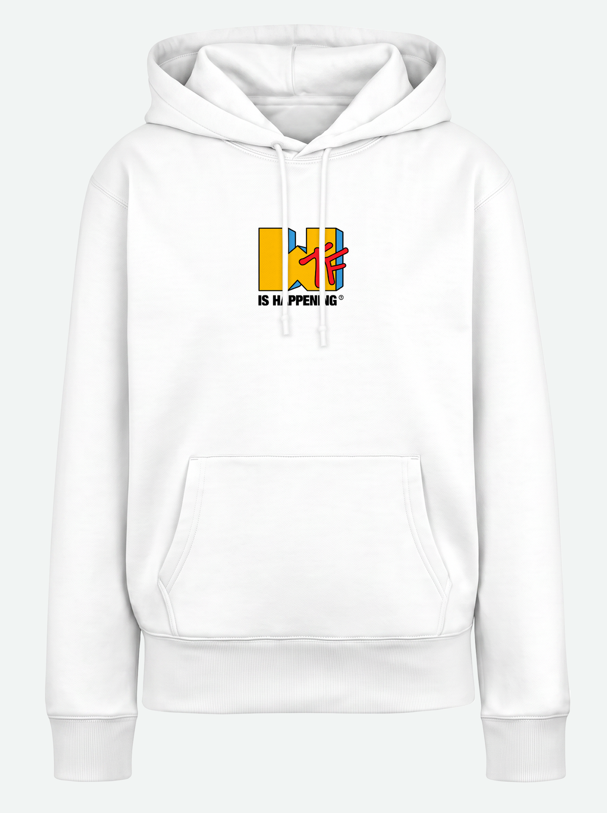 WTF IS HAPPENING? Premium Unisex Hoodie - White