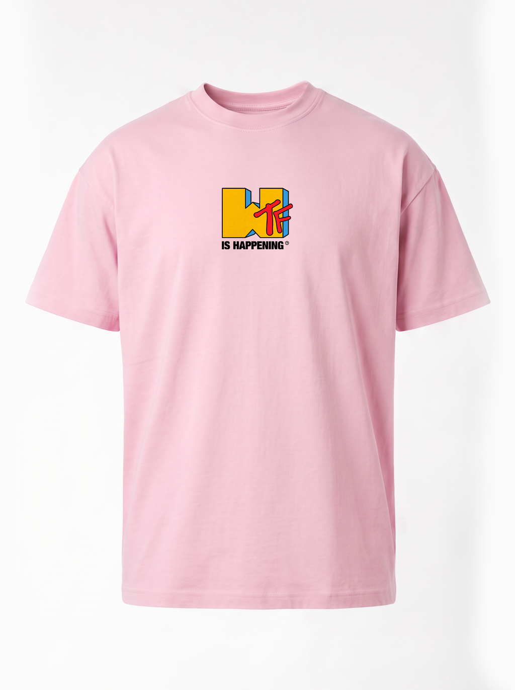 WTF IS HAPPENing? Premium Unisex T-Shirt - Light Pink