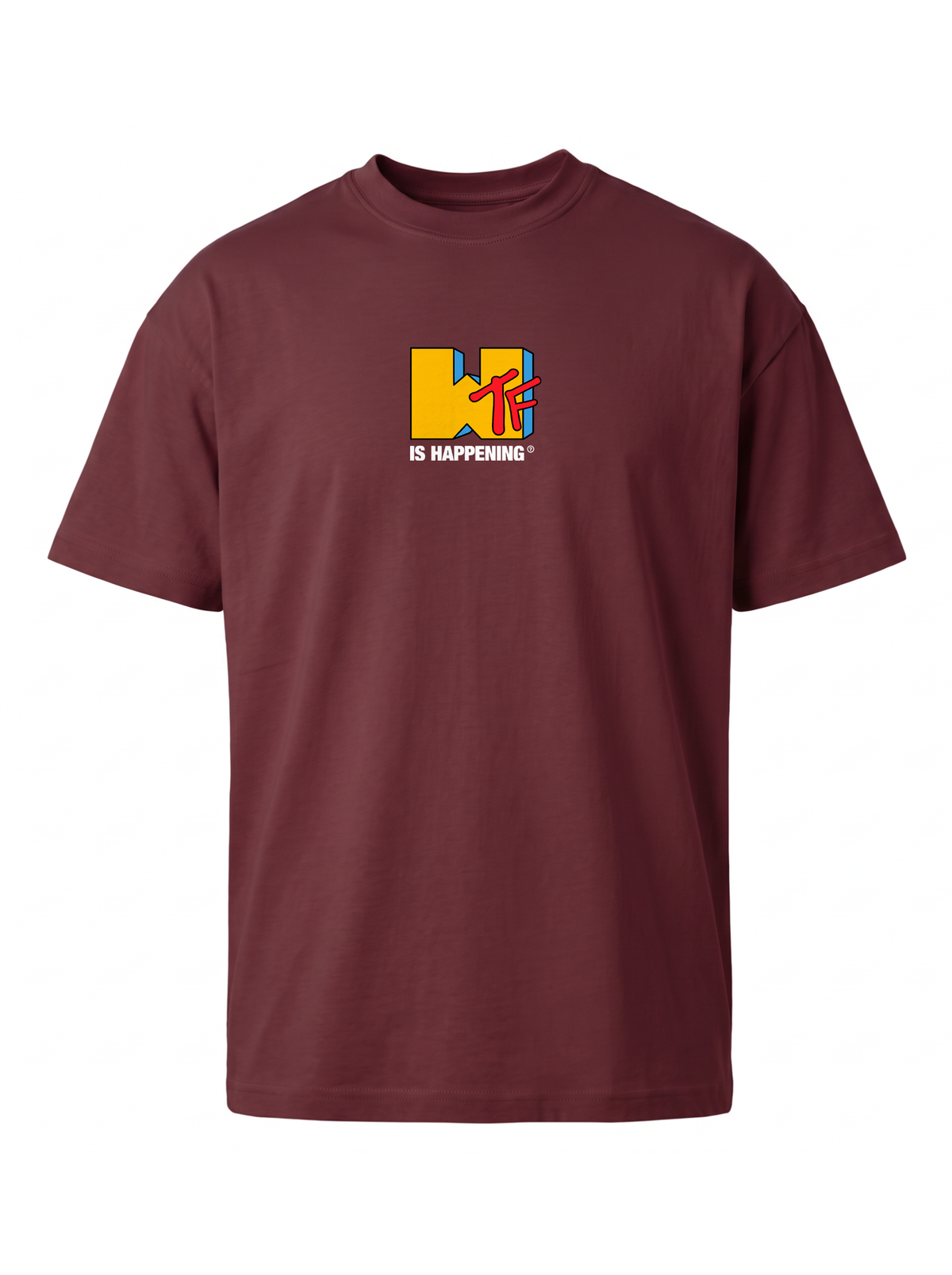 WTF IS HAPPENing? Premium Unisex T-Shirt - Maroon