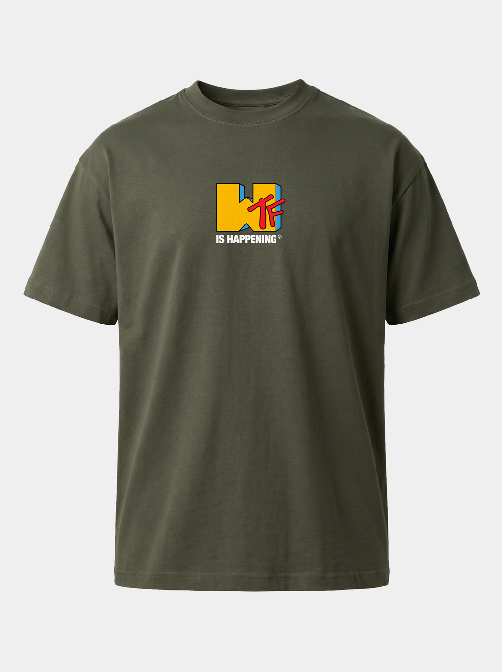 WTF IS HAPPENing? Premium Unisex T-Shirt - Militar Green