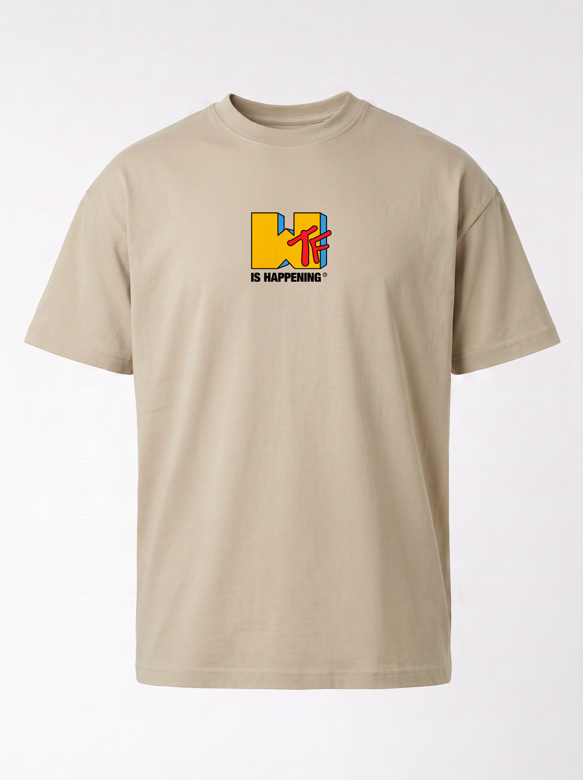 WTF IS HAPPENing? Premium Unisex T-Shirt - Sand
